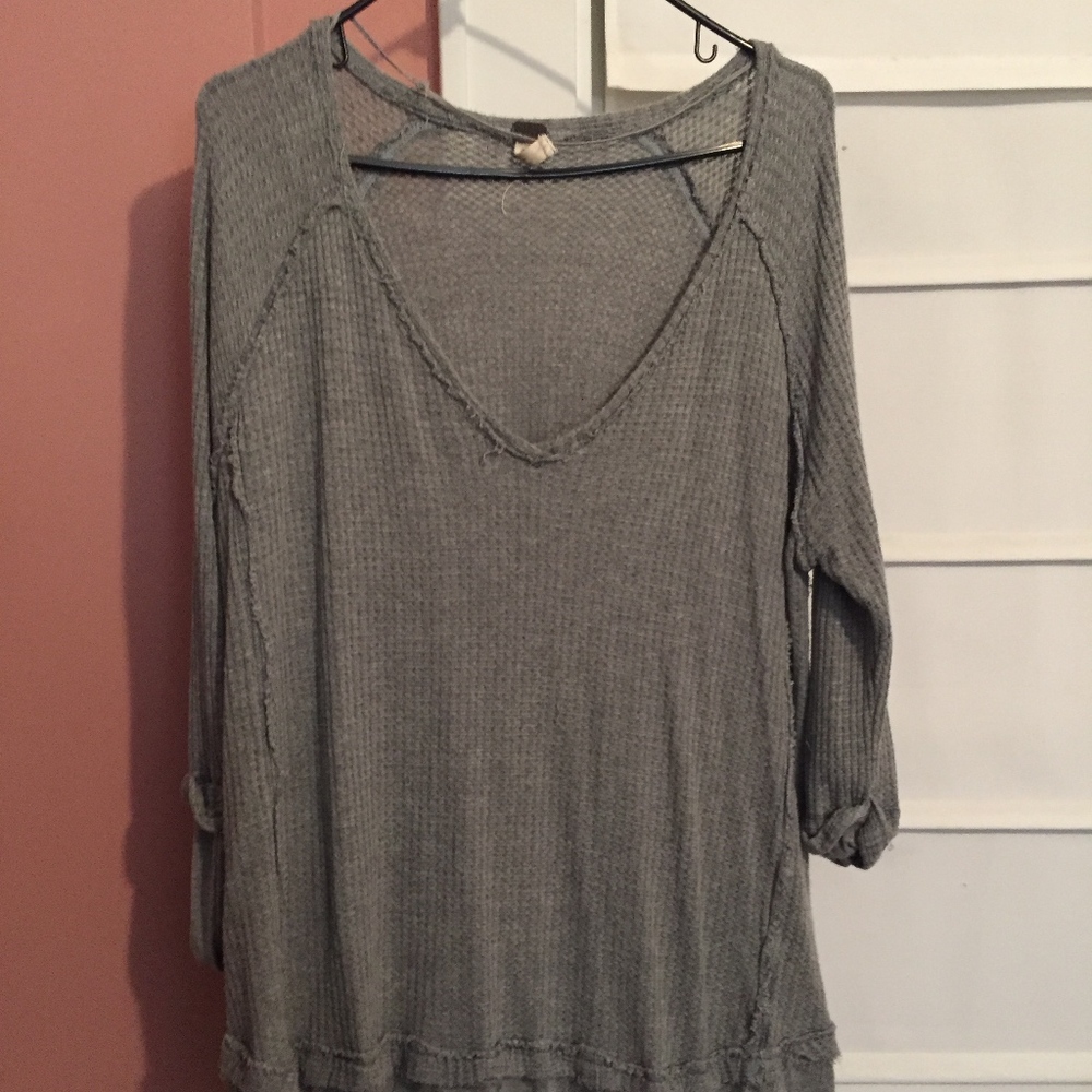 Free People Ribbed Knit Top